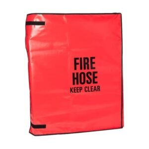 Vinyl Cover for 75' Fire Hose - Assembled on a Swing Rack